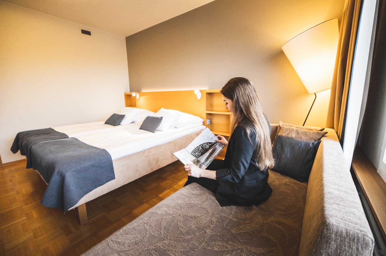 Luxurious hotel room